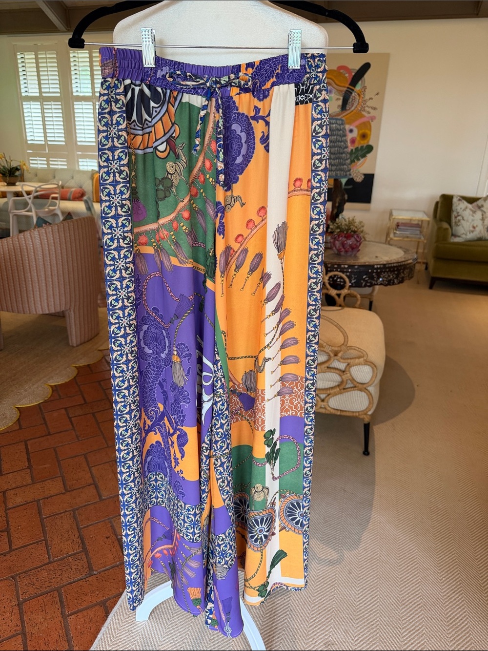 NWT - Women’s Wide Leg Exotic Camel Palazzo Beach Pants - Size: XS